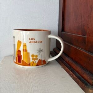 Starbucks you are here Los Angeles Souvenir Mug - Orange and Cream